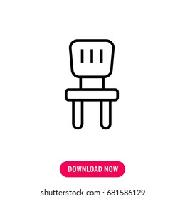 Chair vector icon, The outlined symbol of chair with back. Simple, modern flat vector illustration for mobile app, website or desktop app  