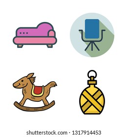 chair vector icon set