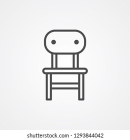 Chair vector icon sign symbol