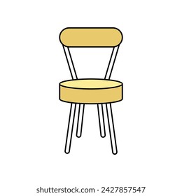 Silla. Iconos vectoriales, de color, aislados sobre un fondo blanco.