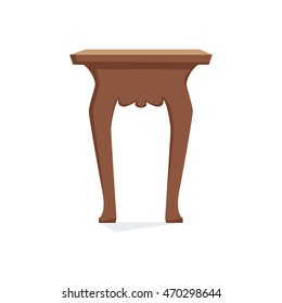 Chair vector illustration. Cartoon stool isolated on white