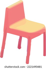 Ilustración vectorial de la silla aislada en fondo blanco 