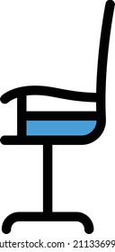 Chair Vector illustration on a transparent background.Premium quality symmbols.Stroke vector icon for concept and graphic design.