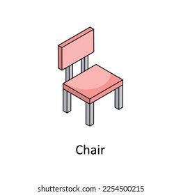 Chair Vector Isometric Filled Outline icon for your digital or print projects.