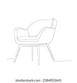 chair vector line art in white background