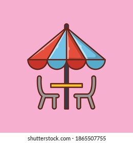 chair vector line flat icon
