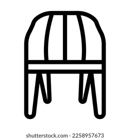 Diseño de icono de la línea del vector de la silla