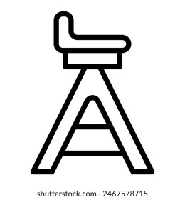 Chair Vector Line Icon Design