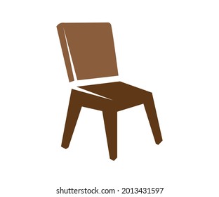 Chair vector logo design illustration on white background