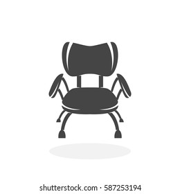 Chair vector logo. Flat design style. Modern vector pictogram for web graphics - stock vector