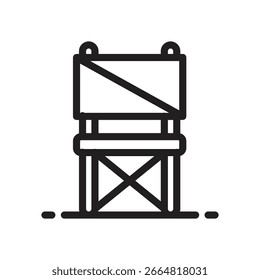 Chair Vector Outline Icon. EPS 10 file 