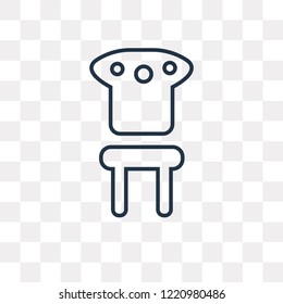 Chair vector outline icon isolated on transparent background, high quality linear Chair transparency concept can be used web and mobile
