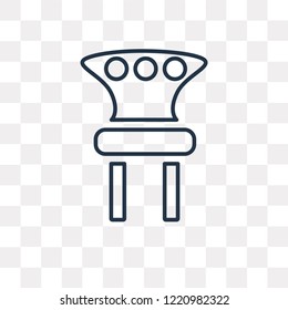 Chair vector outline icon isolated on transparent background, high quality linear Chair transparency concept can be used web and mobile