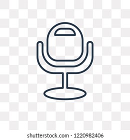 Chair vector outline icon isolated on transparent background, high quality linear Chair transparency concept can be used web and mobile