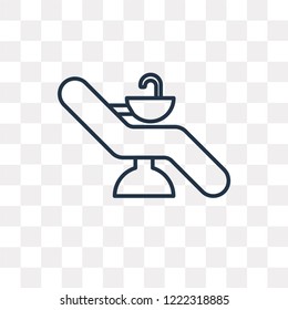 Chair vector outline icon isolated on transparent background, high quality linear Chair transparency concept can be used web and mobile