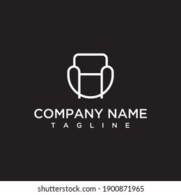 diseño de logotipo de esquema de vector de silla