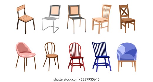 Chair vector set collection graphic clipart design