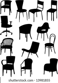 Chair vector - silhouette