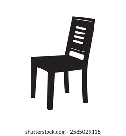 Chair vector silhouette image illustration in white background.