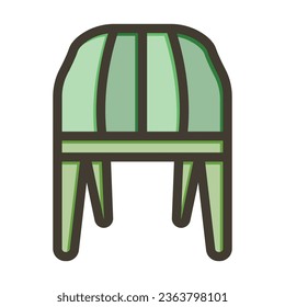 Chair Vector Thick Line Filled Colors Icon For Personal And Commercial Use.
