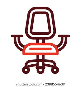 Chair Vector Thick Line Two Color Icons For Personal And Commercial Use.
