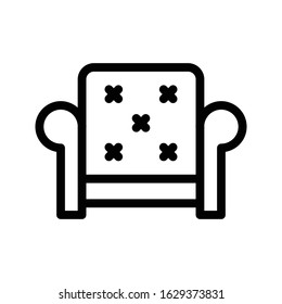 chair vector thin line icon