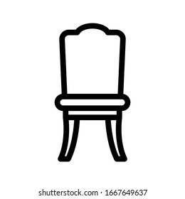 chair vector thin line icon 
