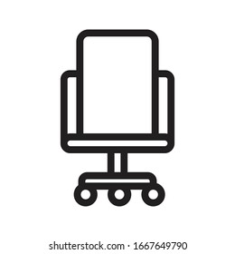 chair vector thin line icon 