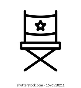 chair vector thin line icon 