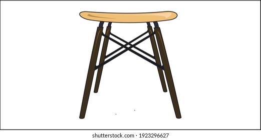 Chair vector transparent with colored 