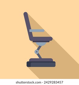 Chair vr platform icon flat vector. Race gaming tour. Person social cyber