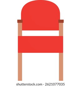 chair in waiting hall vector icon isolated on white