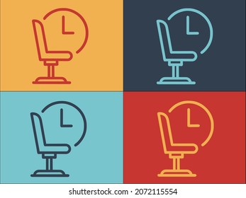 Chair Waiting Logo Template, Simple Flat Icon of empty,design,interior