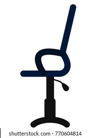 Chair wheel office isolated vector illustration