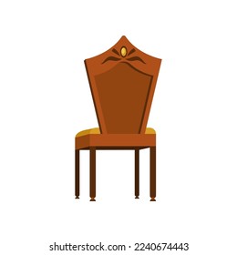 Chair for wizard school interior vector illustration. Library object. Halloween, magic, fairy tale concept