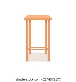 Chair wooden cartoon furniture. Stool vector seat modern wood chair