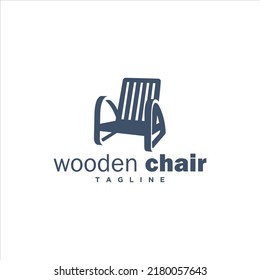 Chair Wooden Logo Design Furniture Vector Image