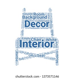 chair word cloud. tag cloud about chair