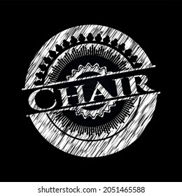 Chair written on a blackboard. Vector Illustration. Detailed. 