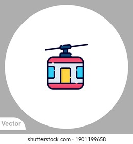 Chairlift icon sign vector,Symbol, logo illustration for web and mobile