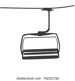 Chairlift icon, vector illustration design. Winter collection.