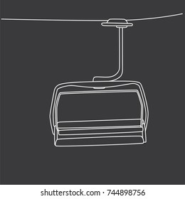 Chairlift icon, vector illustration design. Winter collection.