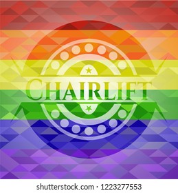 Chairlift lgbt colors emblem 