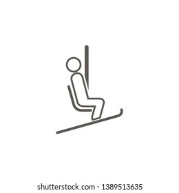 Chairlift vector icon. Simple element illustration from map and navigation concept. Chairlift vector icon. Real estate concept vector illustration.