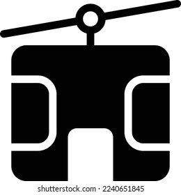chairlift Vector illustration on a transparent background. Premium quality symmbols. Glyphs vector icons for concept and graphic design. 

