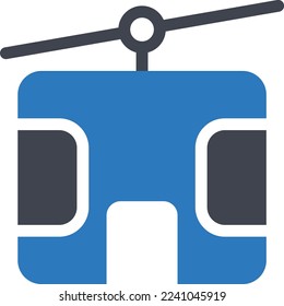 chairlift Vector illustration on a transparent background. Premium quality symmbols. Glyphs vector icons for concept and graphic design. 
