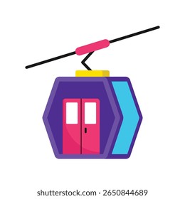 Chairlift Vector style icon. Eps 10 file