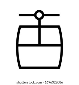 icono de línea delgada del vector de elevación-silla 