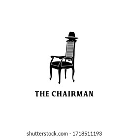 the chairman abstract vector logo design