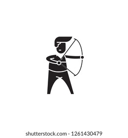 Chairman black vector concept icon. Chairman flat illustration, sign